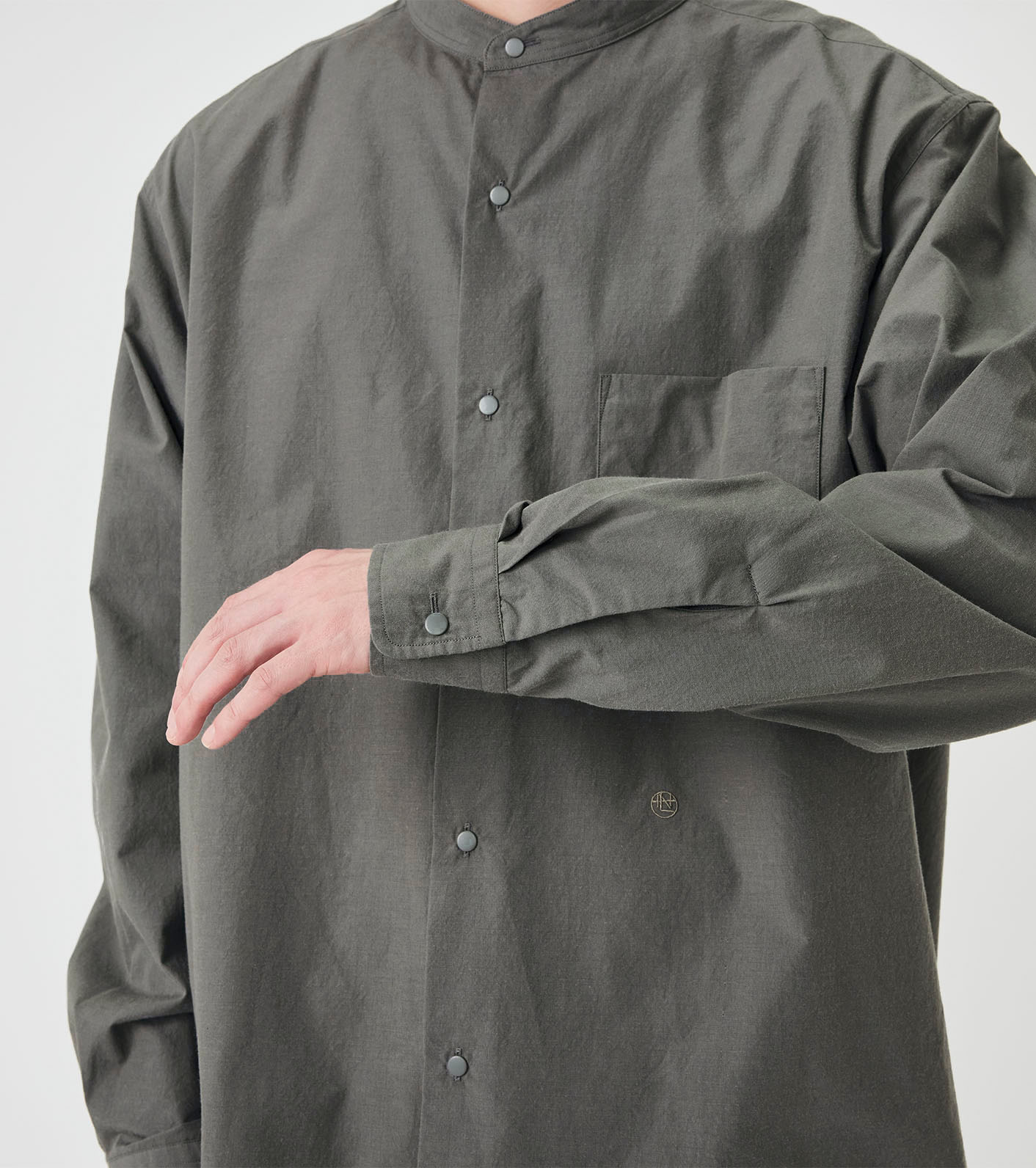 Band Collar Wind Shirt