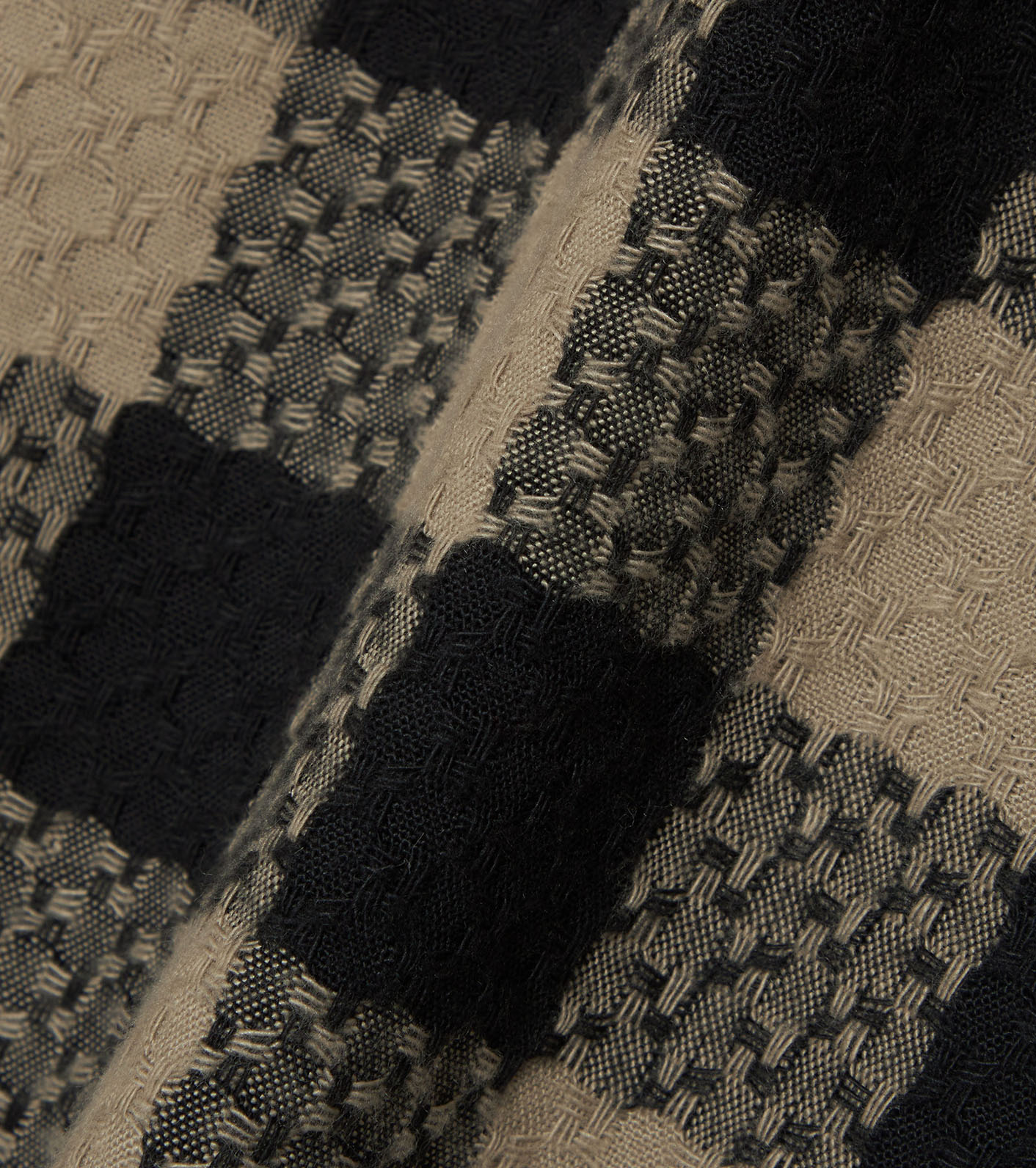 OOAL Block Check Jacquard Shirt