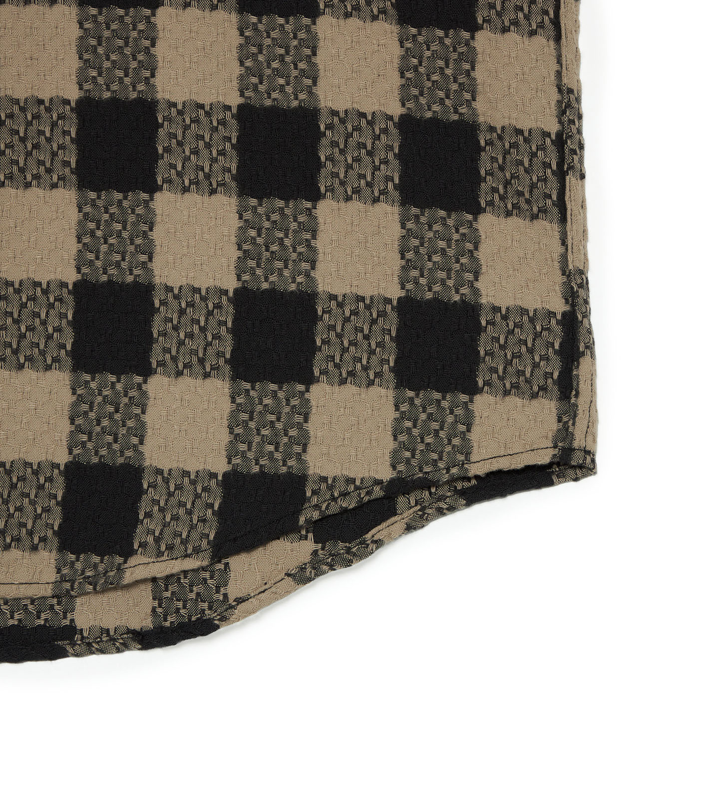 OOAL Block Check Jacquard Shirt