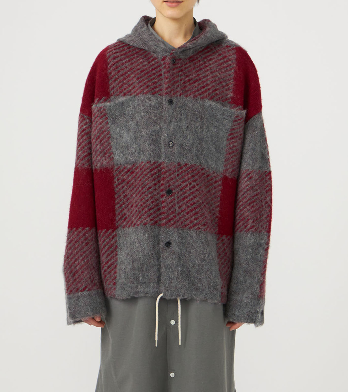 OOAL Mohair Hooded Jacket