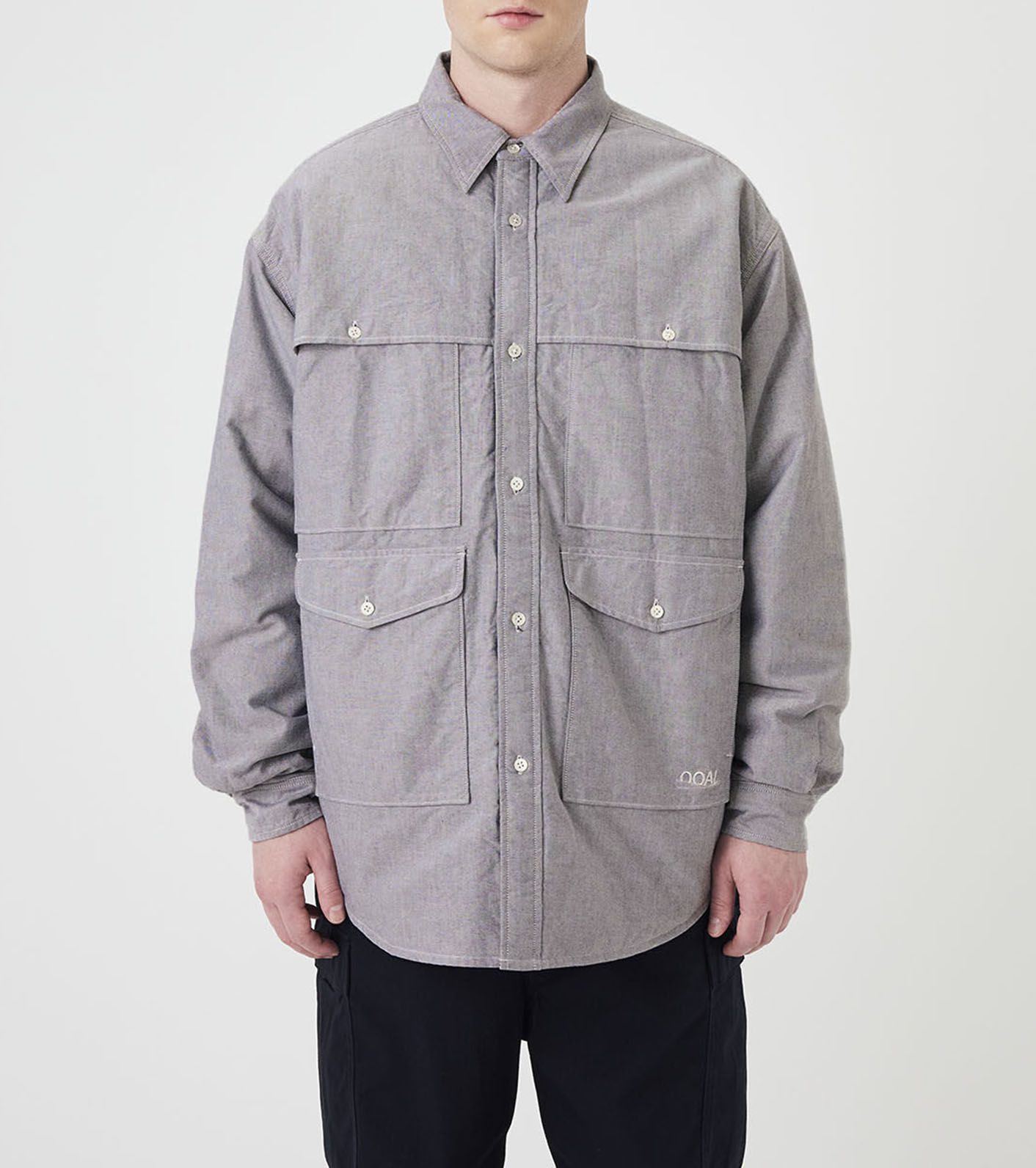 OOAL Cotton Oxford Cruiser Shirt Jacket