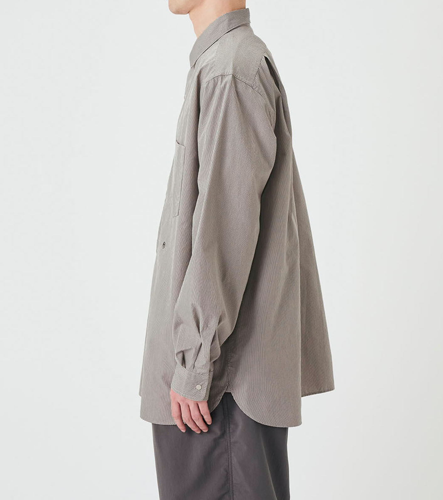 Regular Collar Striped Wind Shirt