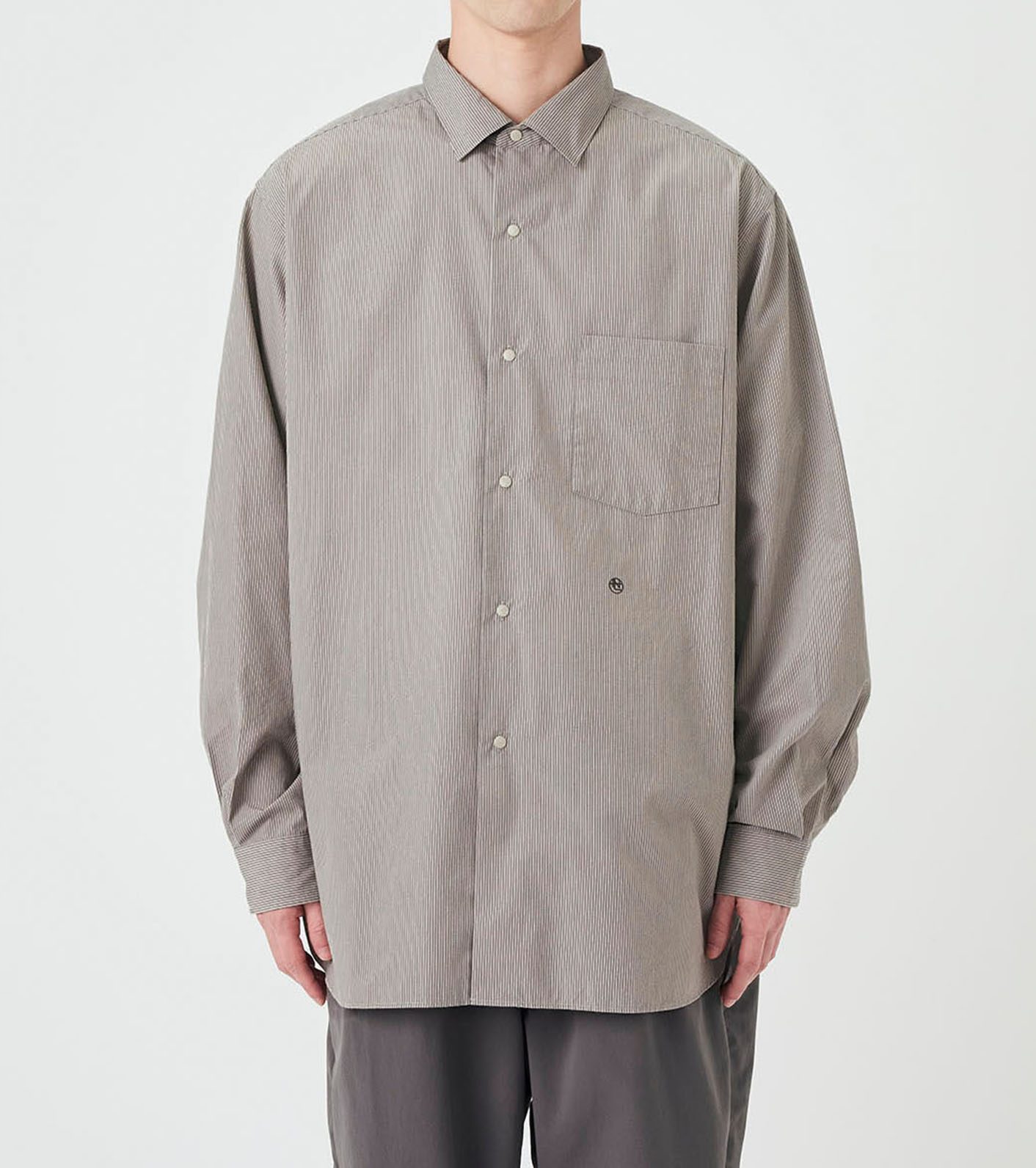 Regular Collar Striped Wind Shirt