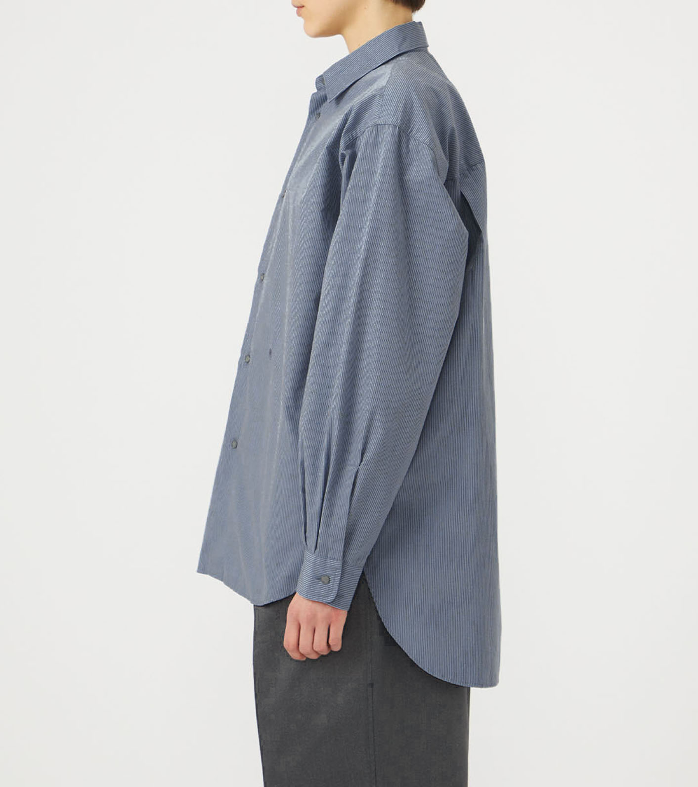 Regular Collar Striped Wind Shirt