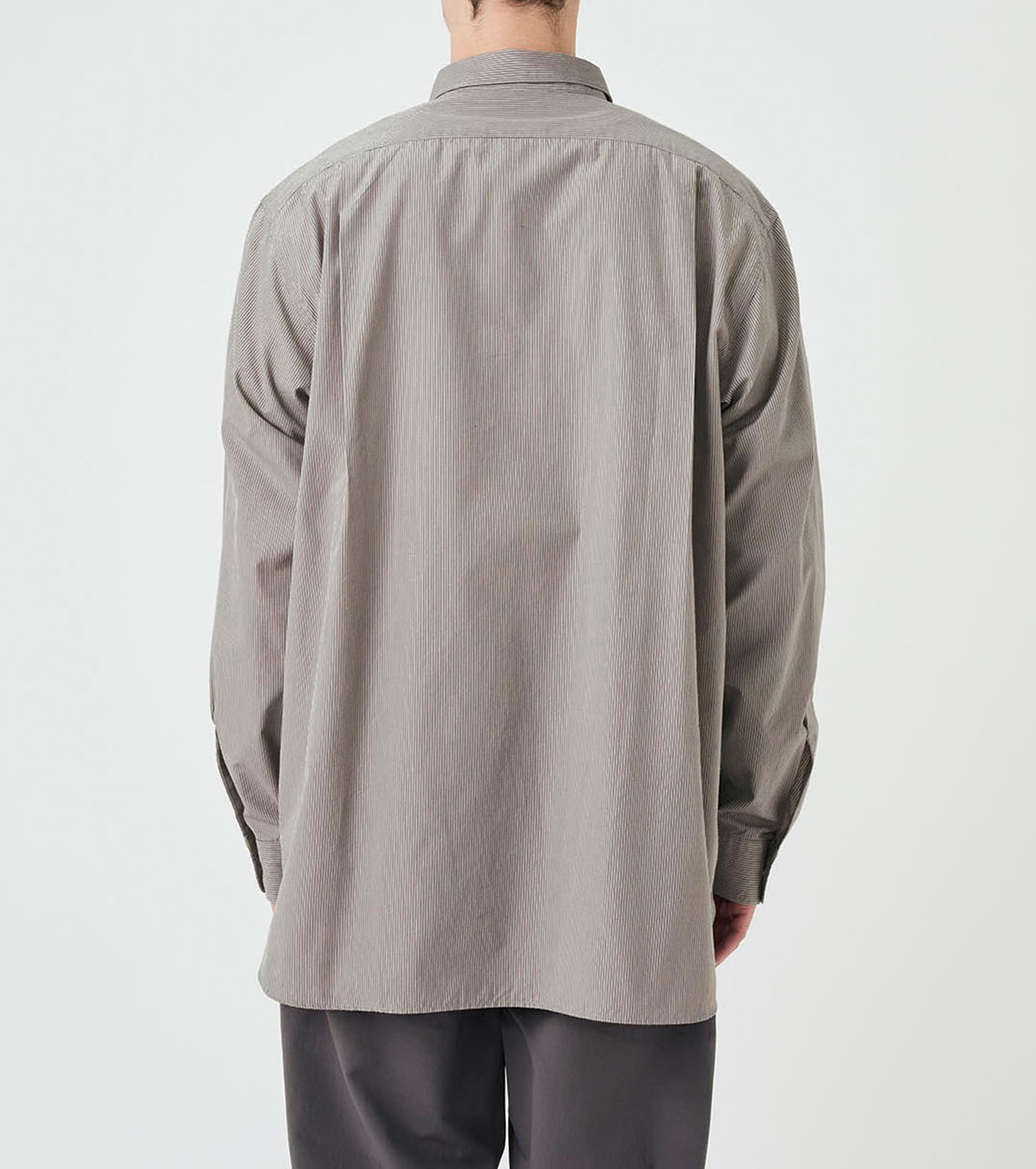 Regular Collar Striped Wind Shirt