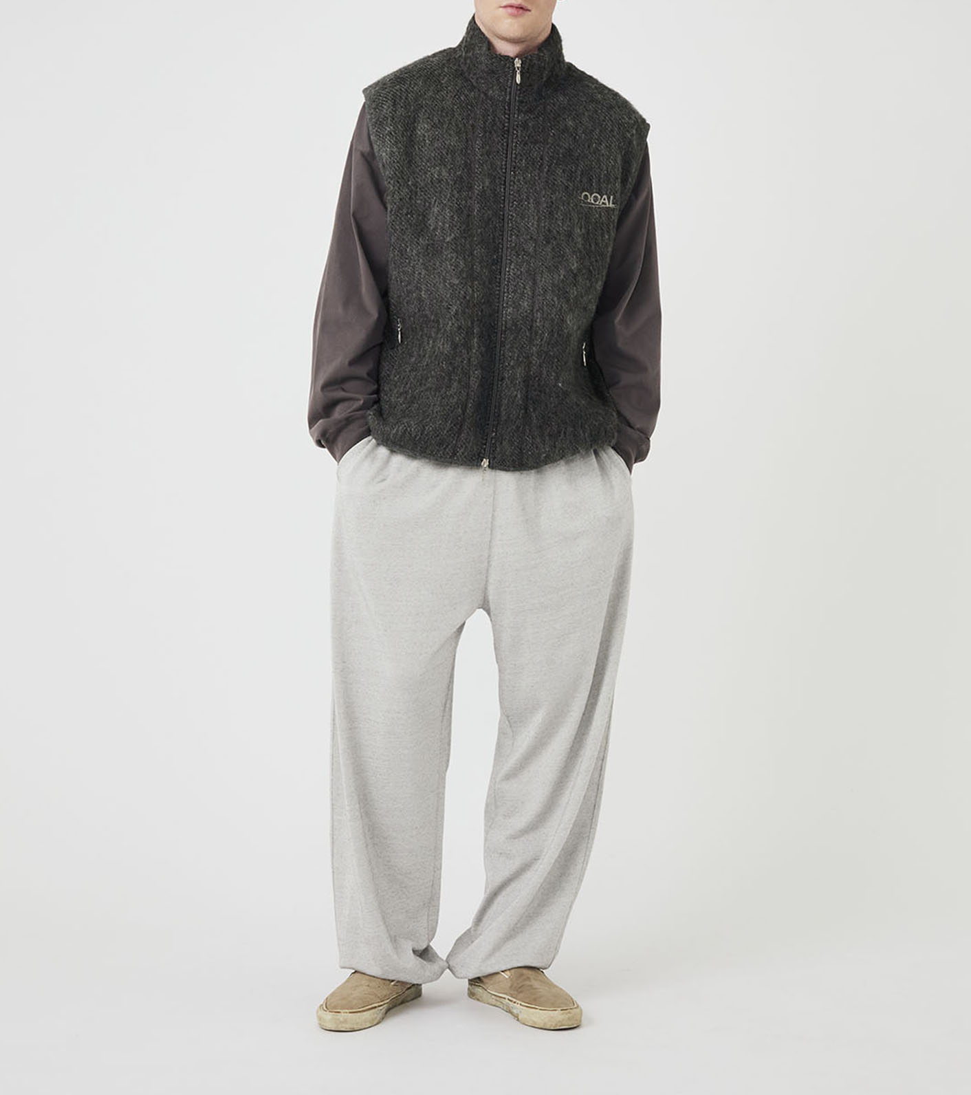 OOAL Zip Up Mohair Vest