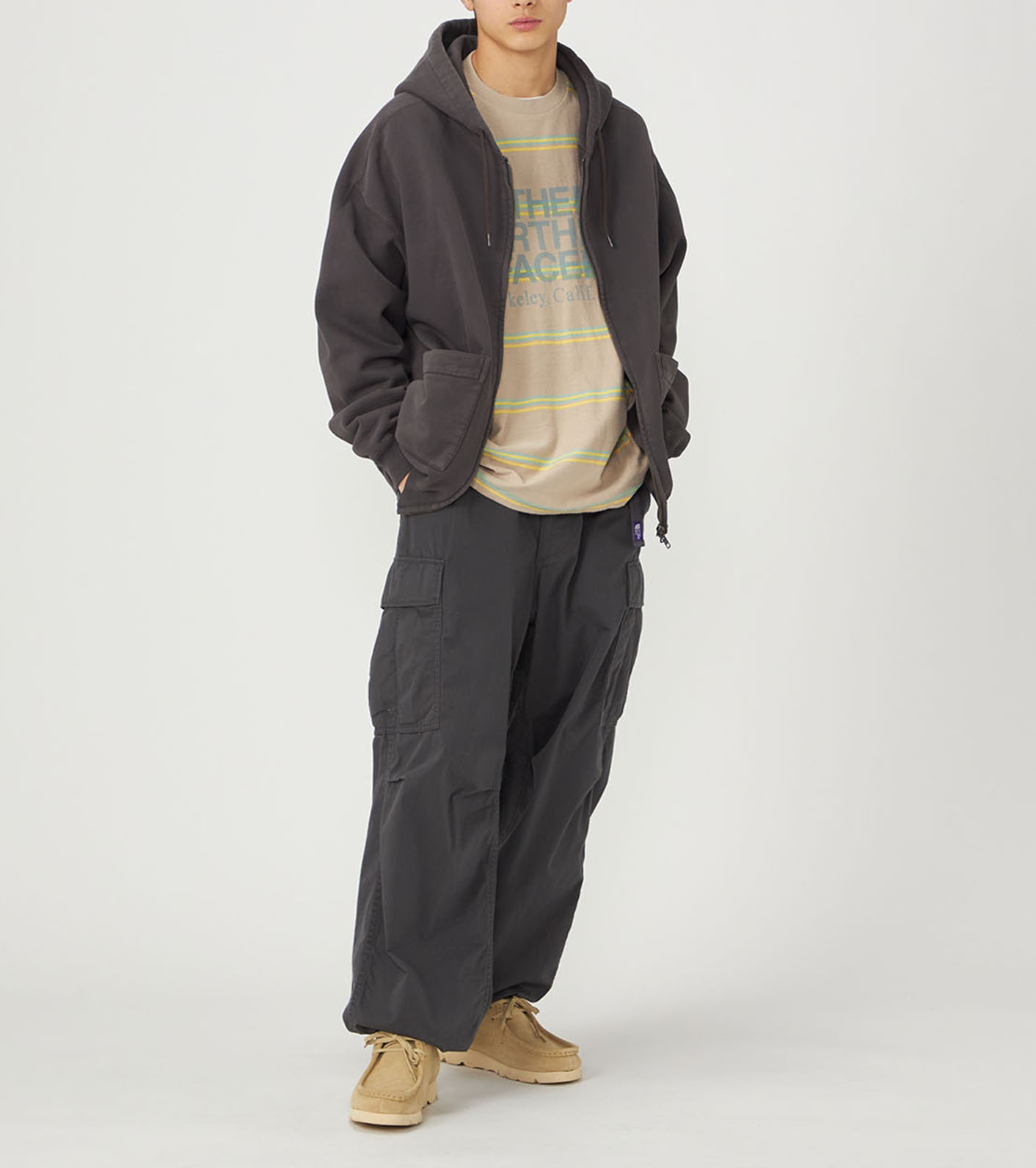 Garment Dyed Field Zip Up Hoodie
